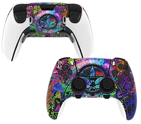 PlayVital Autocollant Protection pour ps5 Edge Manette,Stickers Skin pour ps5 Edge Controller-Camouflage Vert Armée