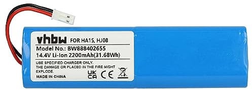 vhbw batteria compatibile con Ariete Pro 2713/1, Pro 2718/1, Pro Evolution aspirapolvere (2200mAh, 14,4V, Li-Ion)