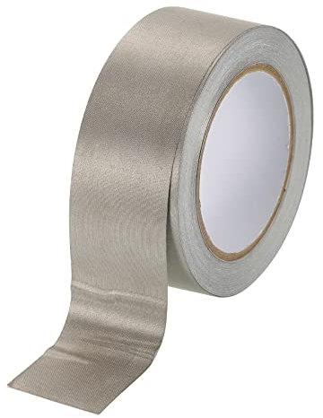 sourcing map Faraday Tissu Ruban 1.77 W x 65.62 Pieds Conducteur Tissu Tissu Adhésif Ruban Rouleau pour Ordinateur Portable Câble EMI Blindage