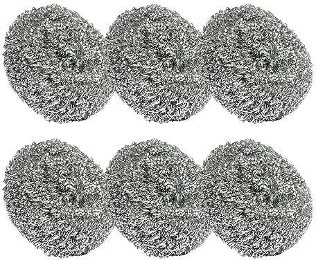 Estropajo DE Acero Inoxidable para Limpieza Espiral Esponja Elimina Grasa Pack 6 Y 12 Unidades (6)