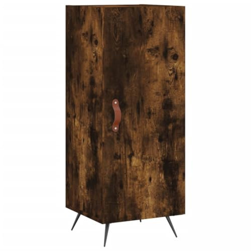 vidaXL Sideboard, Kommode mit viel Stauraum, Mehrzweckschrank Anrichte für Wohnzimmer, Schrank Beistellschrank Metallbeine, Modern, Räuchereiche Holzwerkstoff