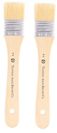 STOBOK 2 STK Möbelpinsel Pinsel Mit Naturborsten Staubreiniger Wohnung Ölgemälde Aus Holz Holzwandpinsel Fleckfarbe Flecken Pinsel Wachspinsel Farbe Für Wände Lack Gouache Bürste Hölzern