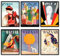 MilkAndCoffeeLab® Set 6 Poster Fashion, Immagini Glamour, stampe artistiche, marchi di moda, decorazioni per pareti casa, soggiorno, camera. Senza cornice. (Vogue Bazar, A4 cm 21x29,7)