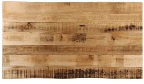 vidaXL Tischplatte, Holzplatte für Tisch Esstisch Couchtisch, Massivholzplatte Baumkante, Ersatztischplatte, 100x60x3,8cm Raues Mango Massivholz