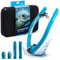 AMEO POWERBREATHER Wave - Atem Trainingsgerät fürs Schwimmbecken und Freiwasser mit 100% Frischluft für Erwachsene und Kinder - Schnorchelset mit intelligentem Ventilsystem und 100% trockener Atemluft