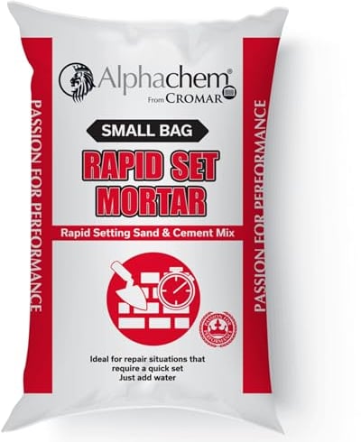 CROMAR AlphaChem Rapid Set Mortar | Ready to Use for Small Repairs | Initial Set in 10 Min – Final in 30 Min | Instant Filling & Patching | 5KG
