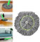 Balai à franges déshydratées 2 en 1 - Balai à essorage automatique - Balai rond à rotation à 360 degrés - Serpillère en microfibre à séchage rapide - Amovible - Facile à essorer - Serpillère humide et