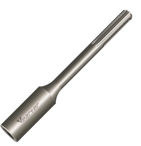 Vearter SDS Max Ground Rod Driver for Earth Rod, 40CrMo Steel Adapter Bits for All SDS-Max Rotary Hammer Drill, One-Piece Tool for Fence Installation Rebar Piling - ODØ25mm X 260mm Length