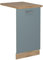 Vicco Geschirrspülblende R-Line, Geschirrspüler Fronttür, Blau-Grau, 45 cm, AP Eiche