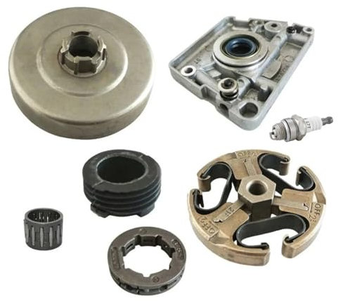 LALAL Kit de engranaje helicoidal de rueda dentada de llanta de bomba de aceite de tambor de embrague de 3/8 for piezas de motosierra HUSQVARNA 61 66 266 268 272 272XP