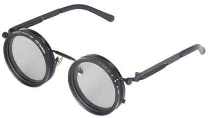Sonnenschutz Brillenverstellbare Sonnenbrillen abgerundet mit ND-Filter 1-12 Getriebe handgefertigtes Retro für Männer Frauen blau leichte Mode-Vorwärts-Auge Schwarz