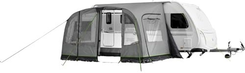 BERGER Arona Alu Wohnwagen Vorzelt | Reisevorzelt 400 x 230 cm mit Aluminiumgestänge & Sturmabspannung | Wetterfestes Wohnwagenvorzelt mit Moskitogaze, stabil & robust, ideal für Camping & Urlaub