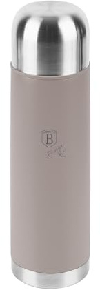 Berlinger Haus Isolierflasche mit doppelter Wand 0,75 l Taupe Collection - Edelstahl, Thermosflasche, Kaffeebecher, Wasserflasche, langlebig, hitzebeständig, für unterwegs