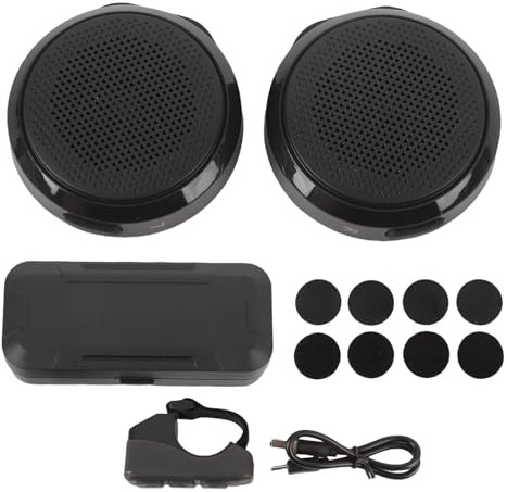 Bluetooth Helm Headset, Kabellose Lautsprecher für Motorrad Ski Klettern | Bluetooth 5.3, Automatische Kopplung, 50h Akkulaufzeit, Inklusive Ladetaschen und Fernbedienung, Aktive