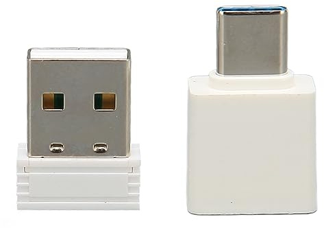 Naroote Mini Souris Jiggler Efficace avec Port USB pour Ordinateur, Empêche Le Mode Veille pour Les Employés de Bureau et Les Joueurs, Matériau ABS Durable (White)