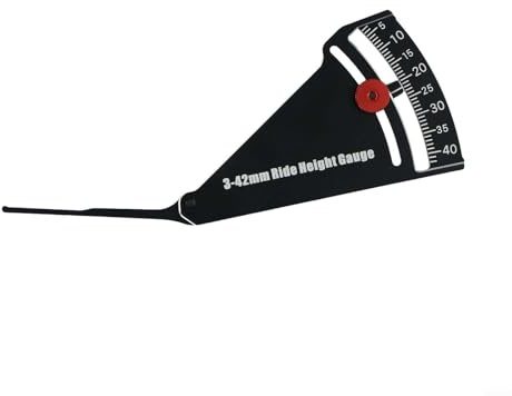 Lecreatekit RC Höhenmesser für Autofahrten, 3–42 mm, verstellbares Aluminium-Messwerkzeug für Geländefahrzeuge im Gelände