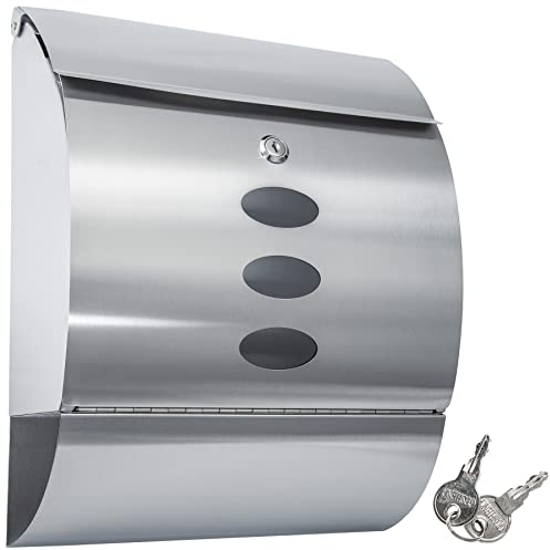 tectake® Edelstahl Briefkasten - Diverse Modelle - (Typ 2 | Nr. 400498)