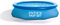 Intex Easy Set 3 Fuß x 30 Zoll oberirdischer aufblasbarer runder Pool mit 30 Gauge 3-lagigen Seitenwänden und Ablaufstopfen, Blau