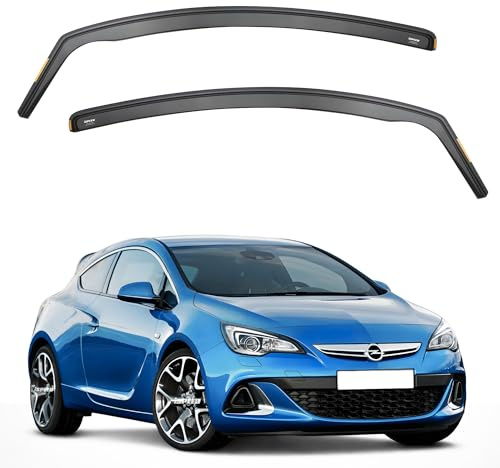 Ispeed Wind Deflectors For Vauxhall Astra J mk6 GTC 2010-2018 3 Door Hatchback 2pc Set - Keep Your Car Ventilated in Rain - Reduce Wind Turbulence - Tinted In-Channel Type
