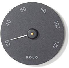 KOLO Sauna Thermometer aus Aluminium, Schwarz
