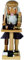 Nussknacker Holzfigur Spielzeugmacher Natur-braun / 25 cm/Deko Figur Nussknacker Holz/handbemalt im Kunsthandwerks-Stil/weihnachtlich dekorieren