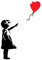 decorsfuk.co Banksy Graffiti-Wandaufkleber, Motiv: Mädchen mit Luftballon, Vinyl, Größe XL, 52 x 36 cm