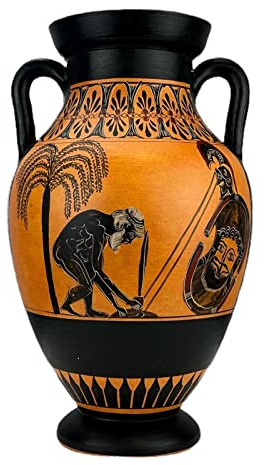 Suicide of Ajax Vase Antike griechische Amphore Pottery Museum Kopie