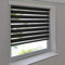 Sonnenschutz-HH - Doppelrollo Klemmfix ohne Bohren Vario Seitenzug Duorollo AUSSENMAß Breite 90 x 120 cm Höhe - schwarz