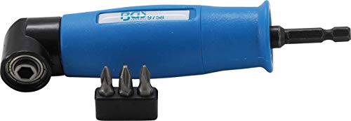 BGS Winkelbohrvorsatz - Sechskant 1/4 / Innensechskant 1/4 - 4-tlg.