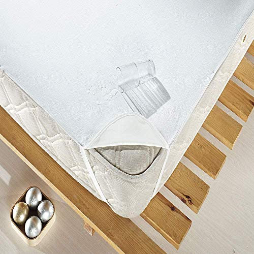 Doppelpack Matratzenschoner 70x140 cm 100% Wasserdichter, Atmungsaktive Matratzenauflage, Baumwolle, Anti-Milben, Anti-Allergie Matratzenschutz, Matratzenbezug