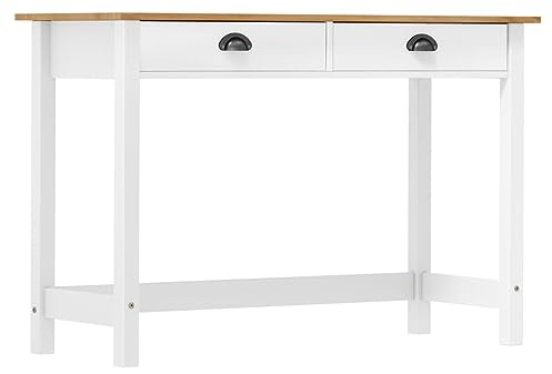 Table console Hill avec 2 tiroirs 110x45x74 cm Pin solide