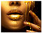wandmotiv24 Leinwandbild Gold Collection, Querformat, Frau in Gold mit tropfender Farbe M0165