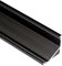 CABI (CA) Eckprofil Aluminium 2m | Innen-Eckleiste für Led Streifen bis 10mm Breite | Eck-Profil + Acryl Abdeckung milchig-weiß (opal) + Endkappen |Aluprofil belastbar (schwarz, 12 x 1m)