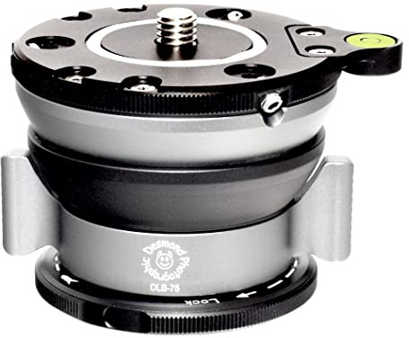 Desmond DLB-75 75mm Leveling Base for Tripod w Easy Grip Butterfly Lock Collar 50lb Max Load +/-15° Tilt