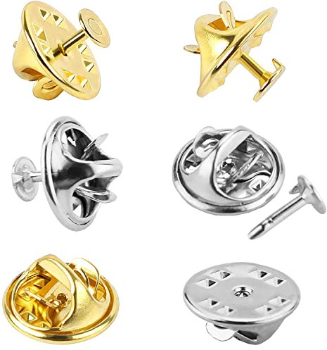 Lot de 120 paires de punaises papillon de rechange avec broches vierges de 8 mm de long pour loisirs créatifs (argent et doré)