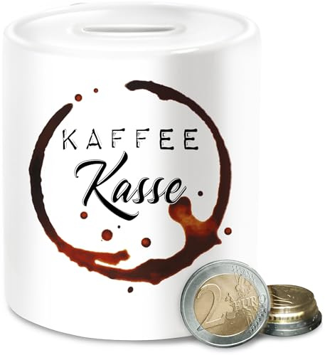 Spardose - Trinkgeld - Kaffeekasse - Kaffee Kasse Friseur Arztpraxis - Unisize - Weiß - kaffekasse Geschenk Friseurin kaffeekassen kaffeetasse sparbüchsen trinkgeldkaasse trinkgeldkasse Tip