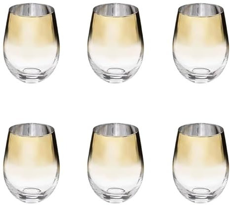 Secret de Gourmet - Lot de 6 Verres à Eau Arya 54cl Or