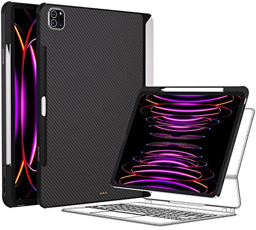 MAGEASY CITICOVER iPad Pro 12.9 Case with Pencil Holder - Compatible with Magic Keyboard & Smart Keyboard Folio, Premium Aramid Fiber, Fit 2021-2022 iPad Pro 12.9 5th Gen & 6th Gen