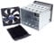 Whisverse Storage Expansion Hard Drive Cage DIY Hard Drive Disk Cage Rack 5.25 Inch to 5X 3.5Inch Bracket with 12cm Fan