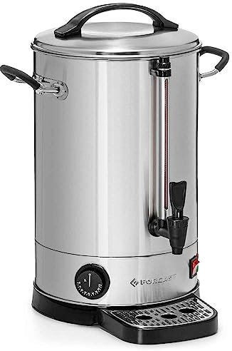 Forgast Dispensador de agua caliente | Acero inoxidable | Capacidad 20 litros | Dispensador de agua | Termotanque | Hervidor | con bandeja colectora | para hoteles, catering, restaurantes | 1600 W