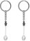 JNAWA 2 Pieces Spoon Keyring Mini Tea Spoon Keychain Gadget for Men Women Backpack Pendant Party Favors(Silver)