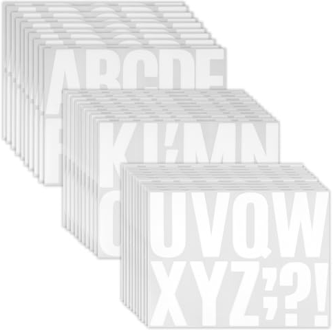 30 Blatt Große Buchstaben Aufkleber, 10cm Selbstklebend Alphabet Aufkleber PVC Große Schriftart Buchstaben Aufkleber für Pinnwand Wand Briefkasten Fenster Tür (Weiß)
