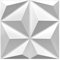 12PCS/3 m² 3D Paneele PVC Kunststoffpaneele Wandpaneele Gaming Zimmer Wand Decke 3D Optik Stern (12) PVC 3D Platten, D177 Weiß