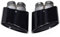 PONNYC Endrohre Auto Oval Auspuff Spitze Auspuffrohr Endrohr Für A-UDI RS3 RS4 RS4 RS5 RS6 S3 S4 S5 S6 Doppel Innere Schalldämpfer Spitze Auspuffblenden (Color : Schwarz)
