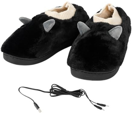 bellv Electric Heated Slippers - Plush Electric Heated Foot Warmer - Heated Boots, Foot Warmers, Microwave Slippers, Heated Shoes for Men for Relief