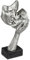 Kremers Schatzkiste Deko Büste Paar Liebespaar auf Sockel 30 cm Skulptur Figur Statue modern Silber