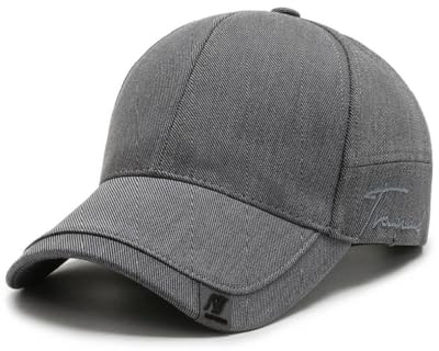 Yutdeng Cappello Uomo Berretto da Baseball Cappellino Cotone Retro Cappellini con Visiera Estivo Casual Cappello da Sole Snapback di Hip Hop Cappello Piatto Regolabile Trucker cap,Grigio Chiaro