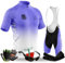VOXCAUTQ Set da ciclismo da uomo con salopette, tuta estiva per mountain bike, anti-UV, divisa da corsa con tecnologia elasticizzata e 3 tasche, Tipo 4, S