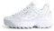 FILA Damen Disruptor F wmn Sneaker, White-Silver, 42 EU