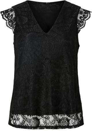 PIECES Pcolline Sl Lace V-Neck Top WVN Noos